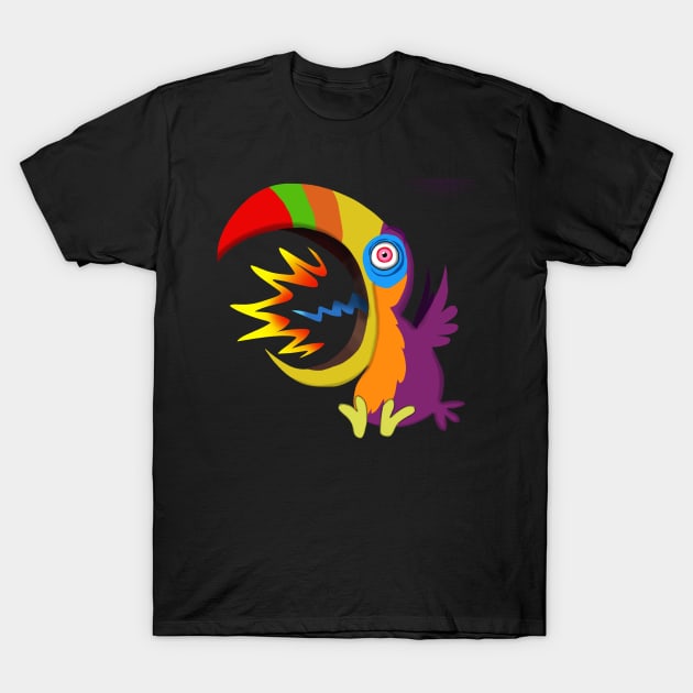 Screaming Toucan T-Shirt by wolfmanjaq